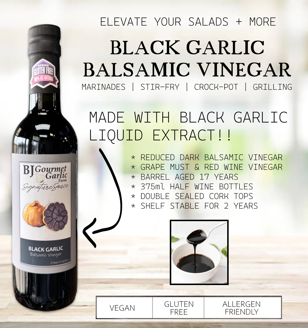 Black Garlic Balsamic Vinegar